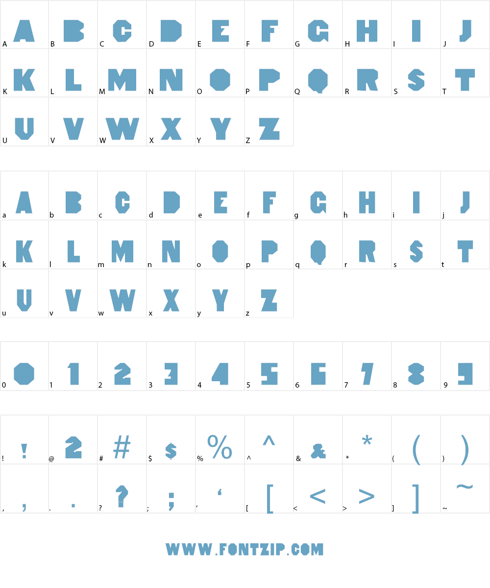 HeptagonFrench Limited Free Edi Font Character